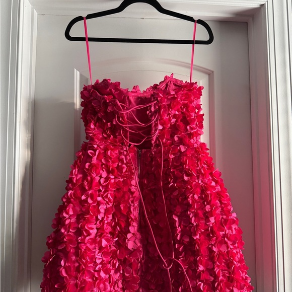 Fashion Nova Luxe Pink Floral Strapless Dress - Picture 4 of 6